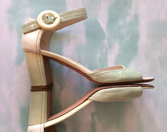 PRADA Varnished Leather Sandals / Made in Italy/ Size EUR 37- US 6,5