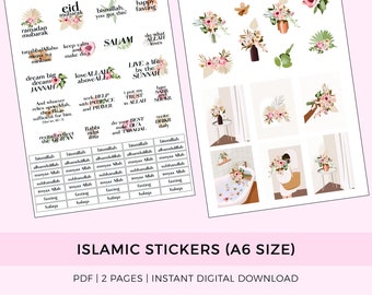 Islamic Planner Stickers: Muslim Printable Stickers (Digital Download)