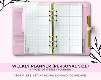 WEEKLY PLANNER by Kecilmamil (Personal Size - Bundle - Printable - Instant Download)