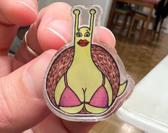 Snail Queen pin by Lady Beaver