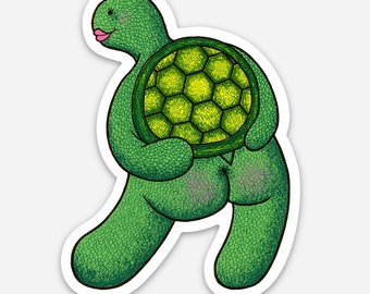 Slow and Steady Wins The Race - Turtle sticker by Lady Beaver