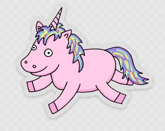 Pink unicorn sticker by Lady Beaver