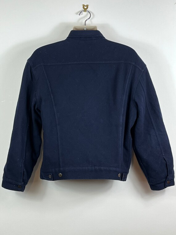 Levis Wool Trucker Jacket Lined Blue 