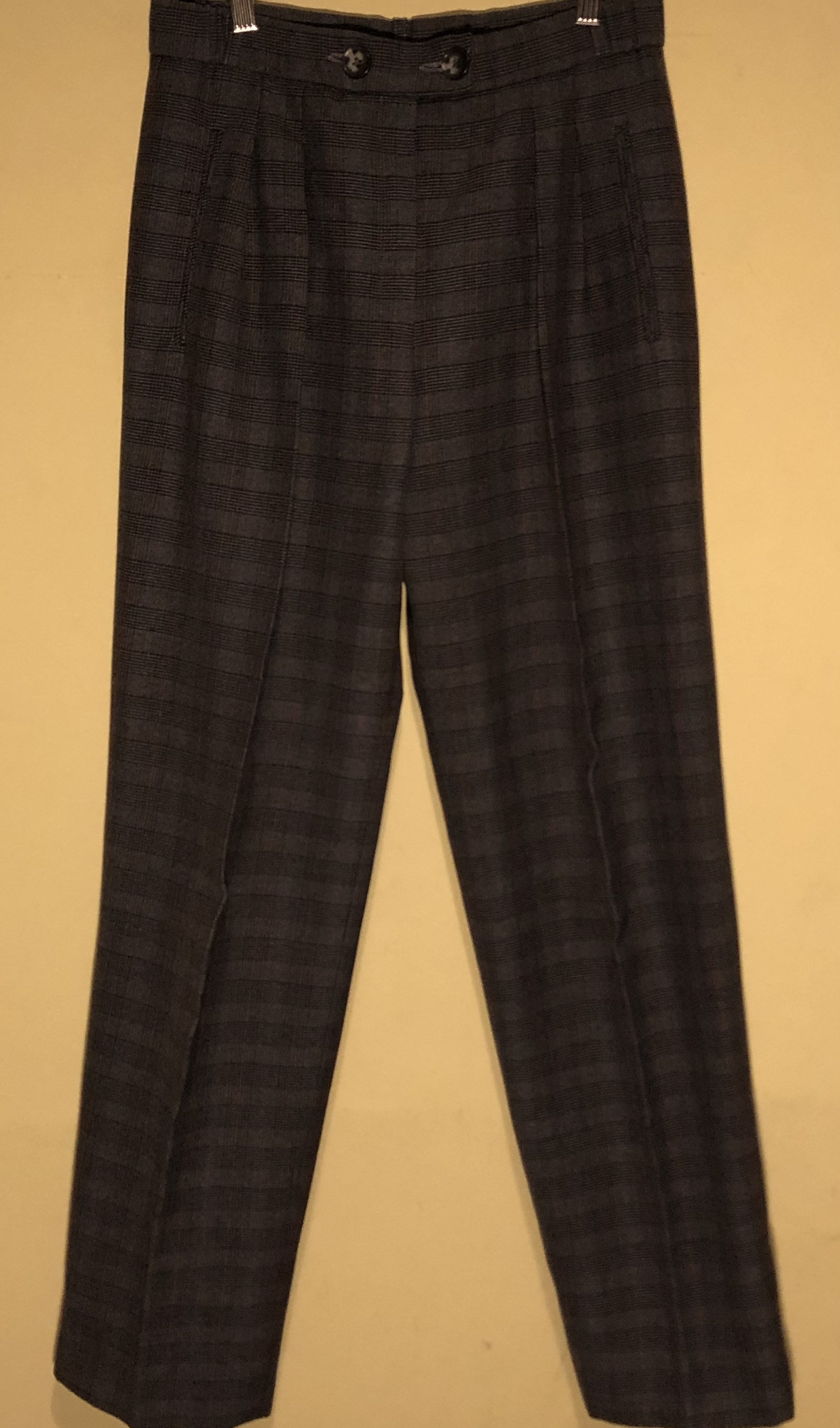 16309 Black Check Trousers