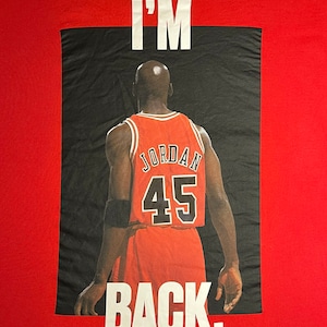 Michael Jordan Im Back 1995 Reissue T-shirt Red Black Mens - Etsy