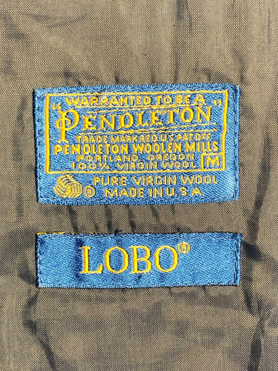 70s Pendleton Wool Bomber Jacket Blue Mens Ladies Med… - Gem