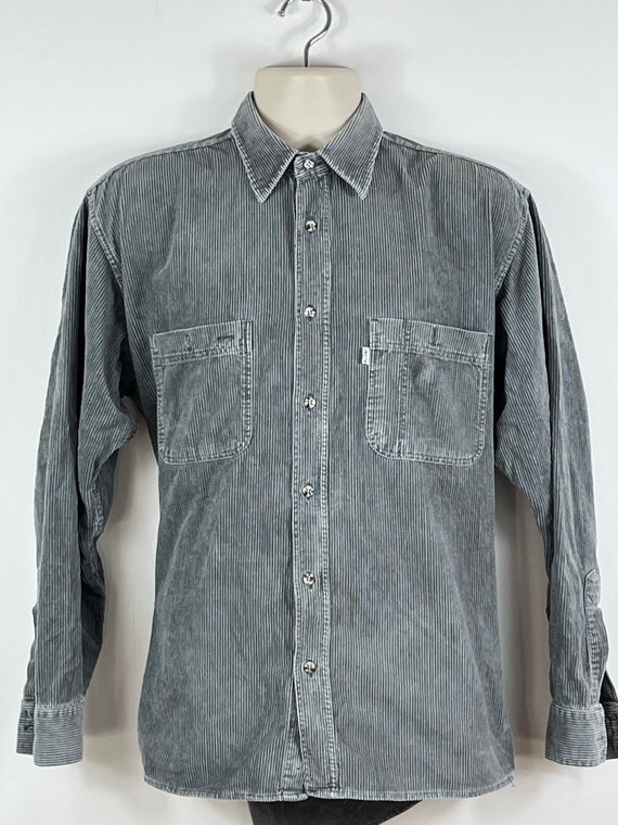 Levis Grey Corduroy Shirt Mens Ladies Large Extra Large - Etsy