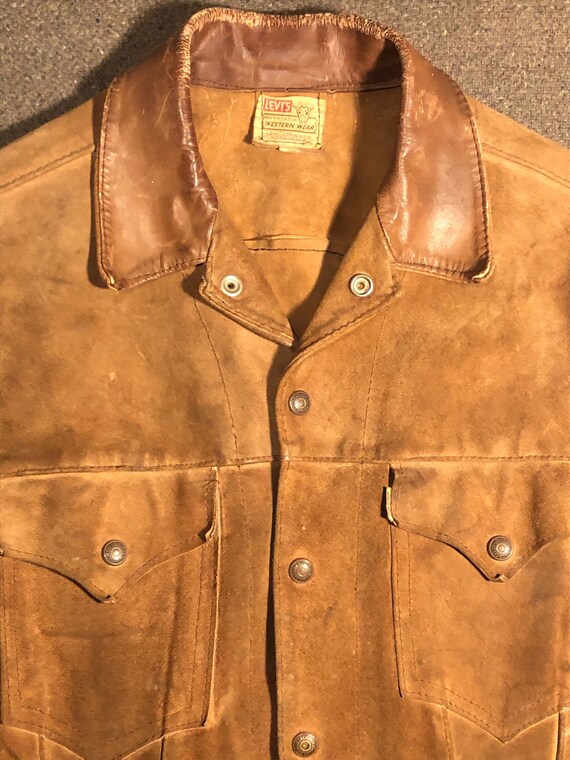 brown leather levi jacket