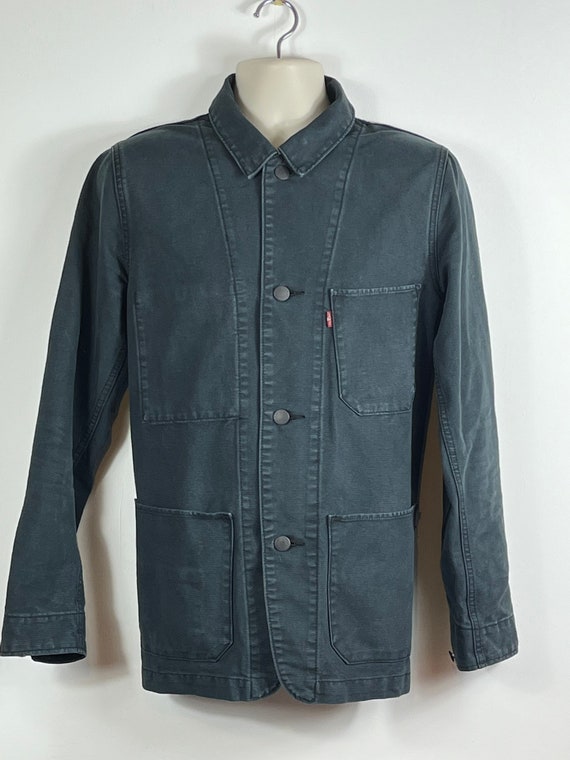 Levis Black Canvas Chore Jacket Mens 