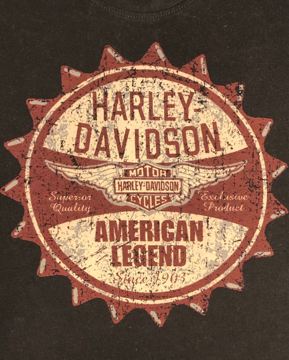 Harley Davidson T-Shirt Black Red Mens  Ladies Sma