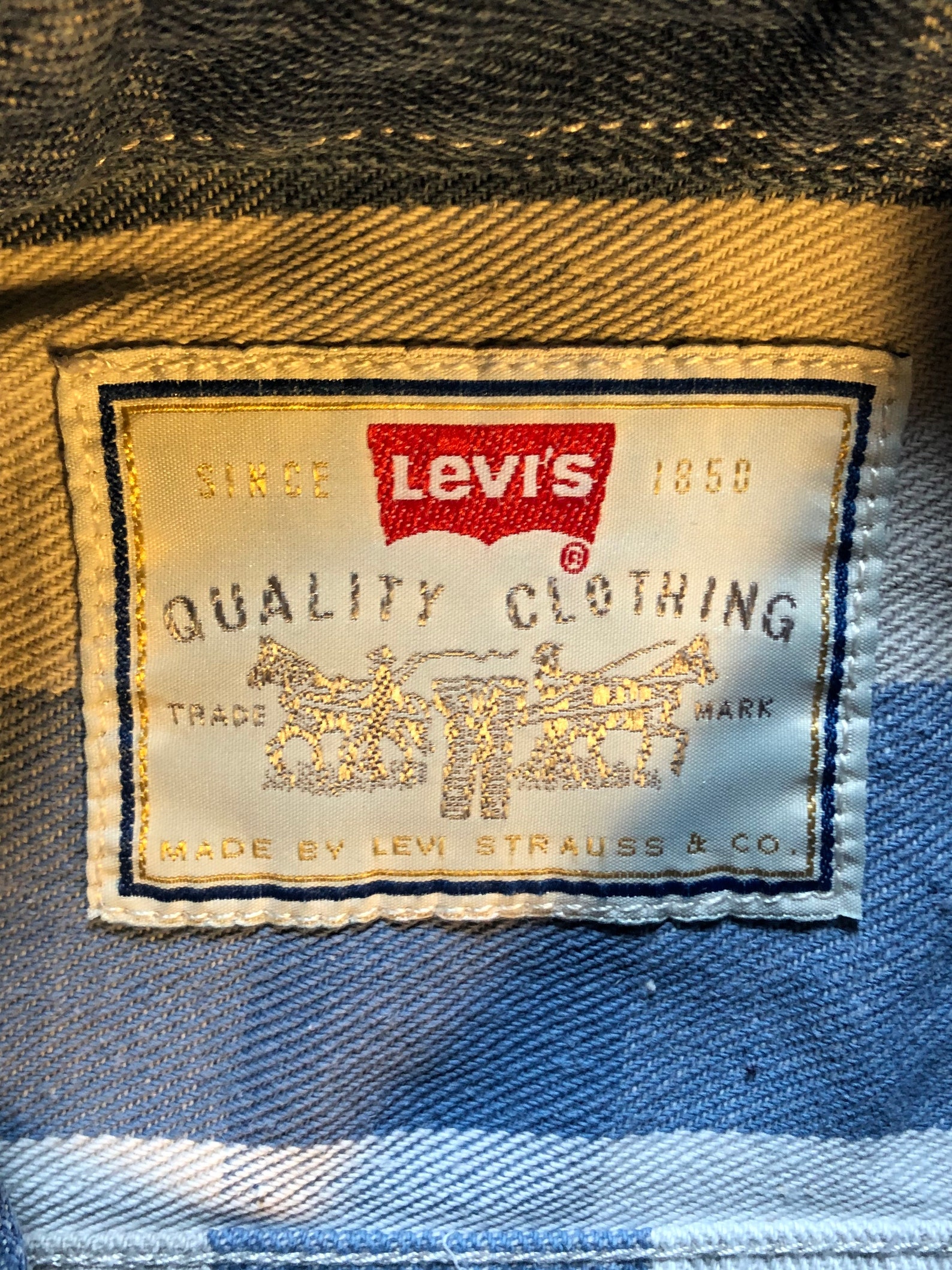 Levis Silver Tab Check Shirt Blue White Metal Buttons Heavy | Etsy