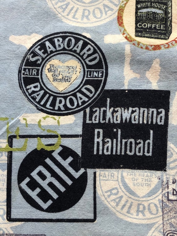 90s Railway Label Shirt Blue Red White Mens Ladie… - image 2