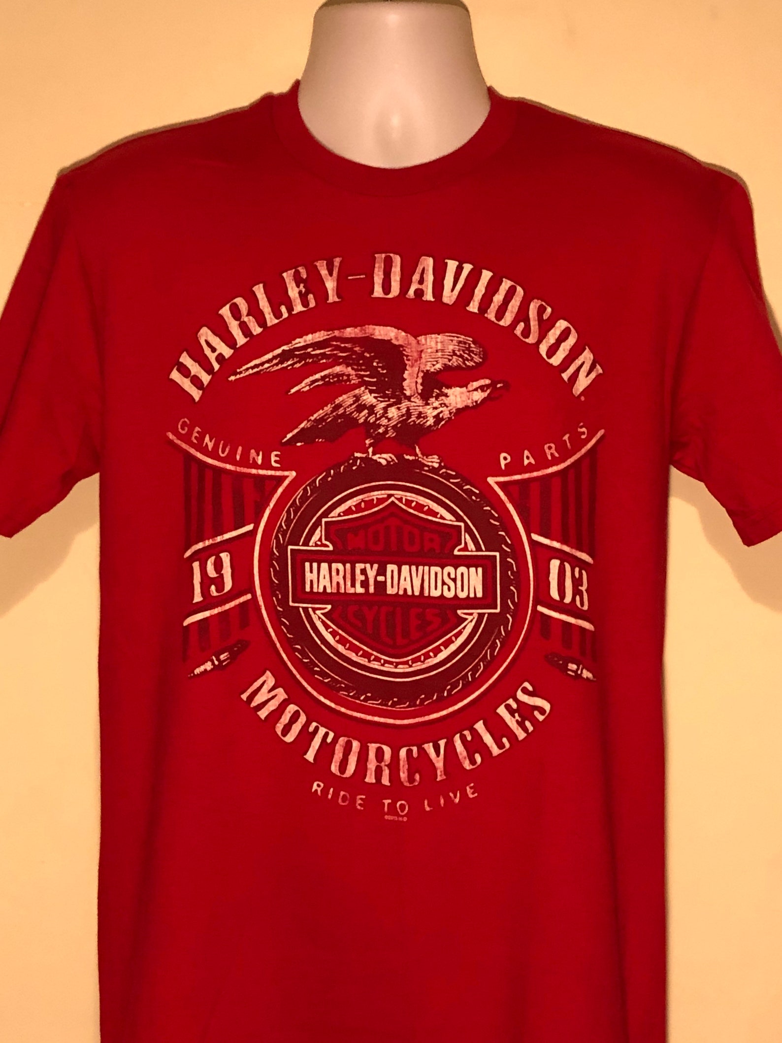 Harley Davidson Dubai UAE Dealer TShirt Red White Black Mens Etsy