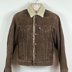 Levis Corduroy Sherpa Jacket Brown Mens 