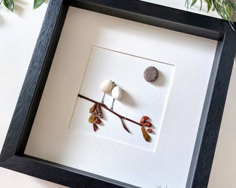 Harvest Moon, pebble and crystal art for the couple, handmade in Ireland