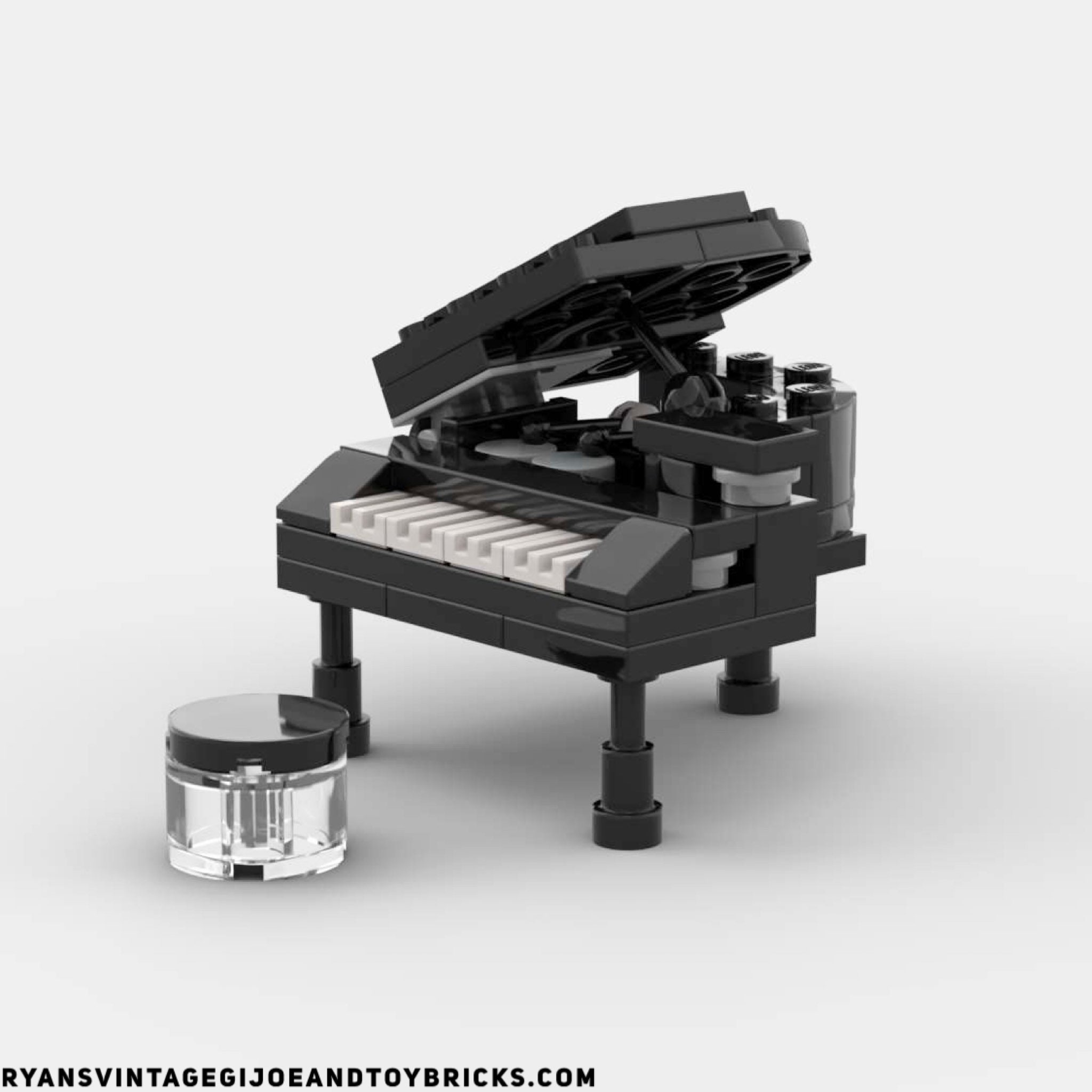 Lego City Custom Grand Piano : Musical Instrument Authentic Parts & Pieces  -  Italia