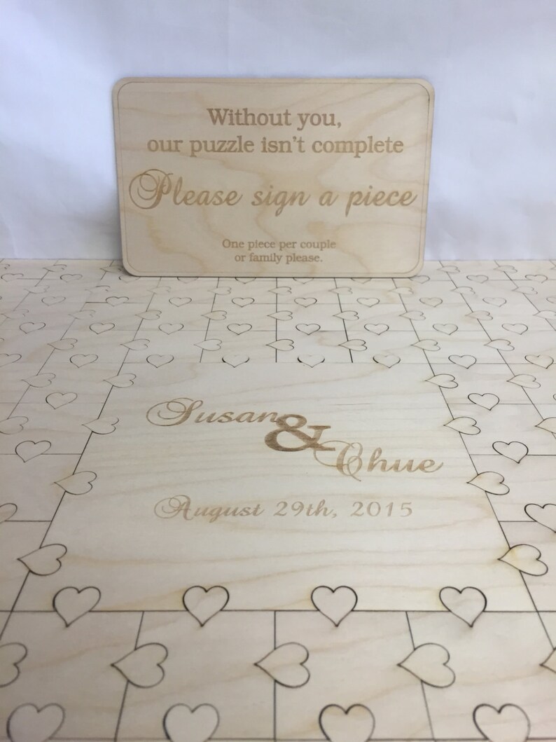 150 Piece Puzzle Guest Book Wedding Guest Book Puzzle Etsy