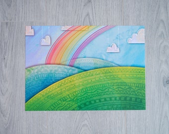 A4 'Rainbow' heavyweight art print