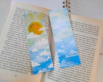 Sunshine and clouds double-sided bookmark