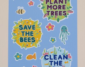 Bees, Seas and Trees sticker sheet