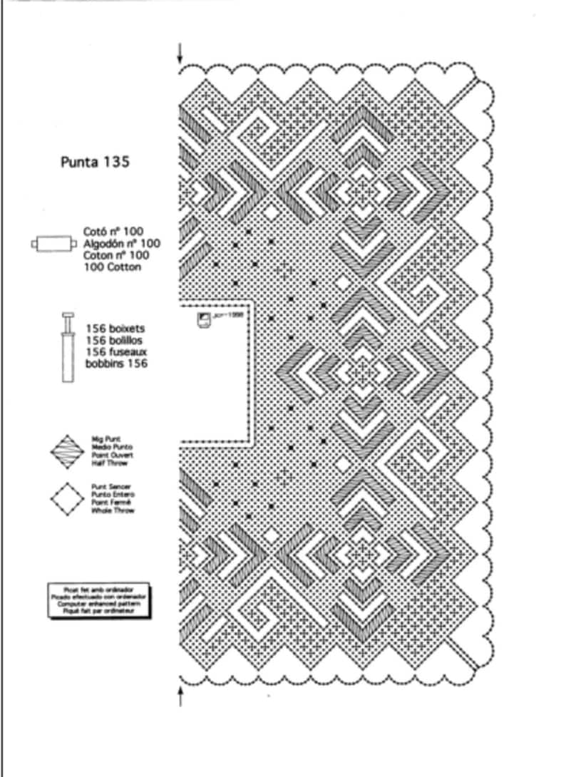 PATTERN, LACE learn. bobbin lace image 1