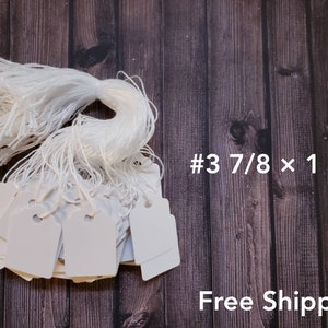 1000 Price Tags for Antiques with Strings Size #5 1 1//16 × 1 3//4
