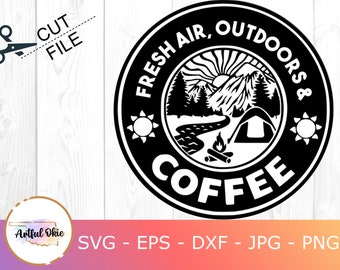 Camping Cold cup SVG Cut File