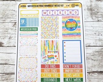 Watercolor Pride Minimalist Weekly Kit (Set of 32) Item #1094