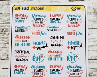 Nurse Life Stickers (Set of 32) Item #677