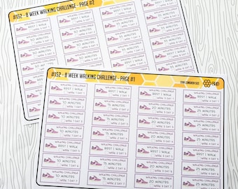 8 Week Walking Challenge Stickers (Set of 56) Item #152
