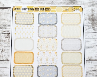 Happy Honey Bees Half Boxes (Set of 24) Item #560