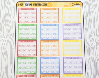 Routine Habit Trackers // Stackable (Set of 18) Item #207