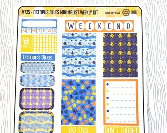 Octopus Blues Minimalist Weekly Kit (Set of 32) Item #735