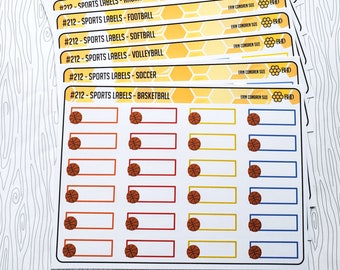 Sports Labels (Sets of 24) Item #212