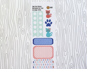 One Day Decor Strip // National Cat Day (Set of 10) Item #523