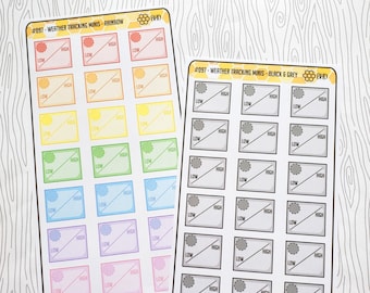Weather Tracker Minis // Hobonichi Weeks // Stickers (Set of 21) Item #097