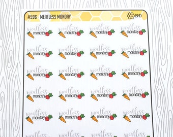 Meatless Monday Stickers (Set of 32) Item #596