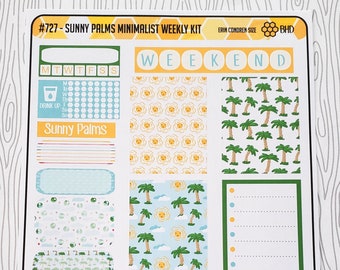 Sunny Palms Minimalist Weekly Kit (Set of 32) Item #727