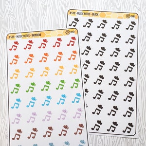 Music Note Stickers set of 40 Item 539 - Etsy