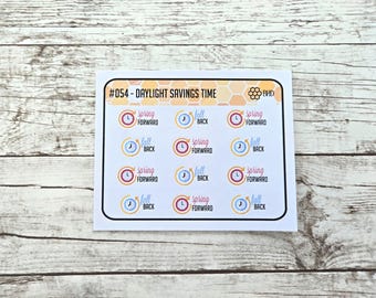 Daylight Savings Time Reminders (Set of 12) Item #054
