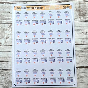 Smoke Detector Reminder Stickers (Set of 48) Item #090