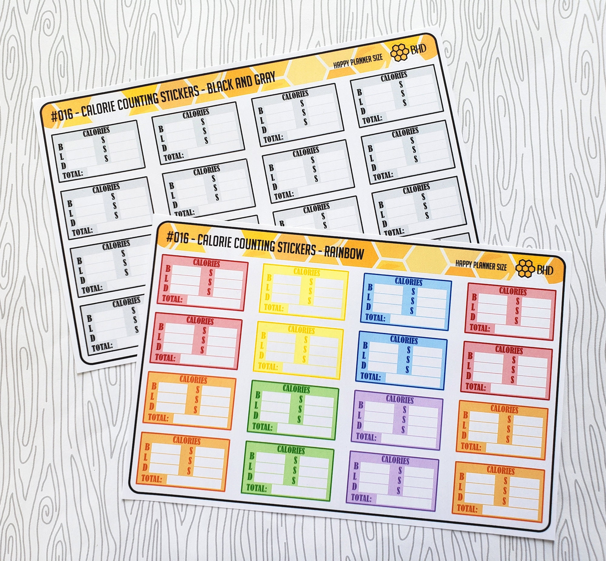 Calorie Counting Stickers (set of 16) Item #016 - Etsy