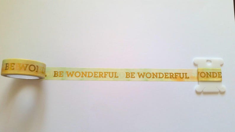 Watercolor Be Wonderful Gold Letters Washi Tape Sample Item #WT137
