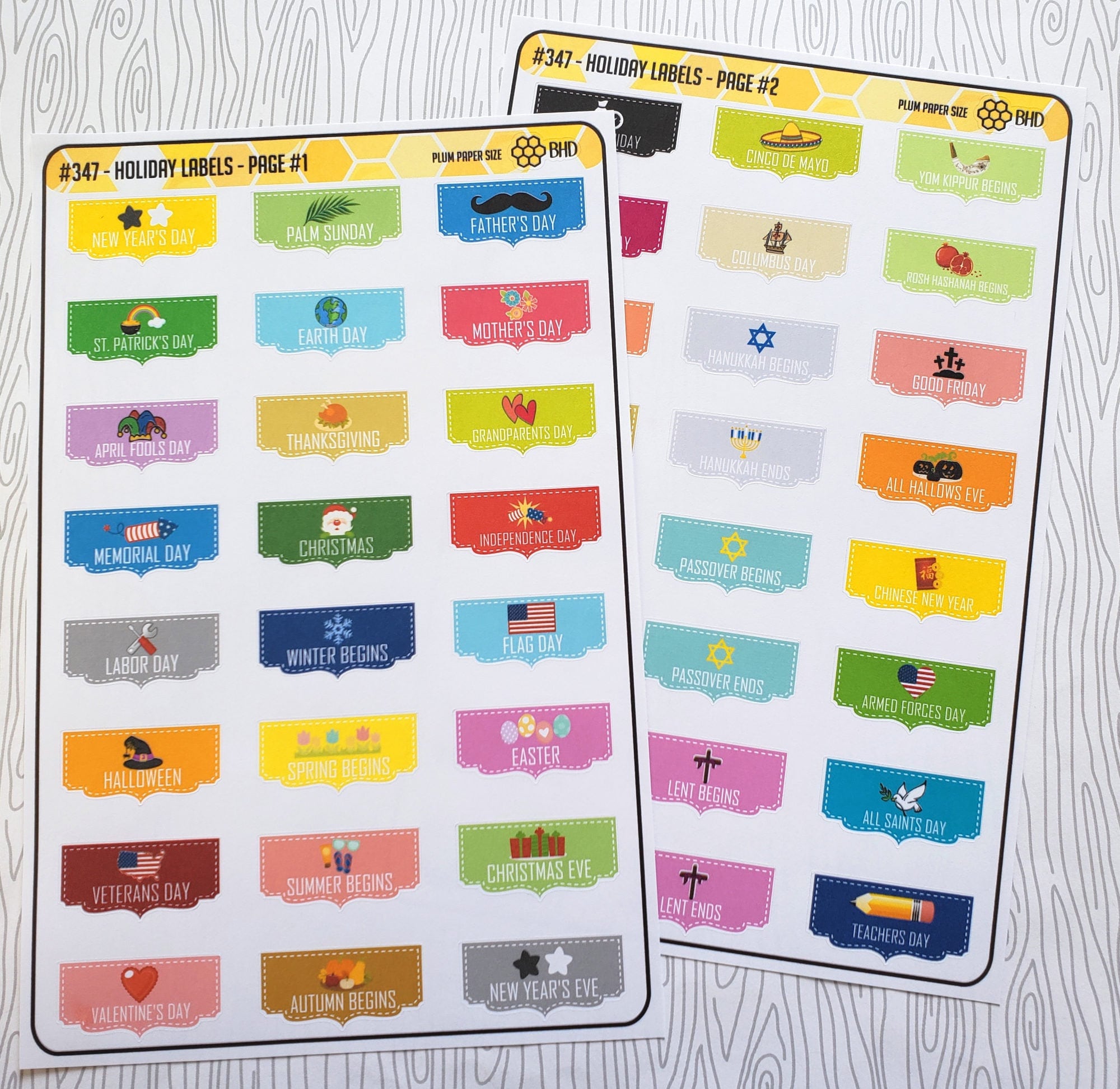 Holiday Labels (Set of 48) Item #347