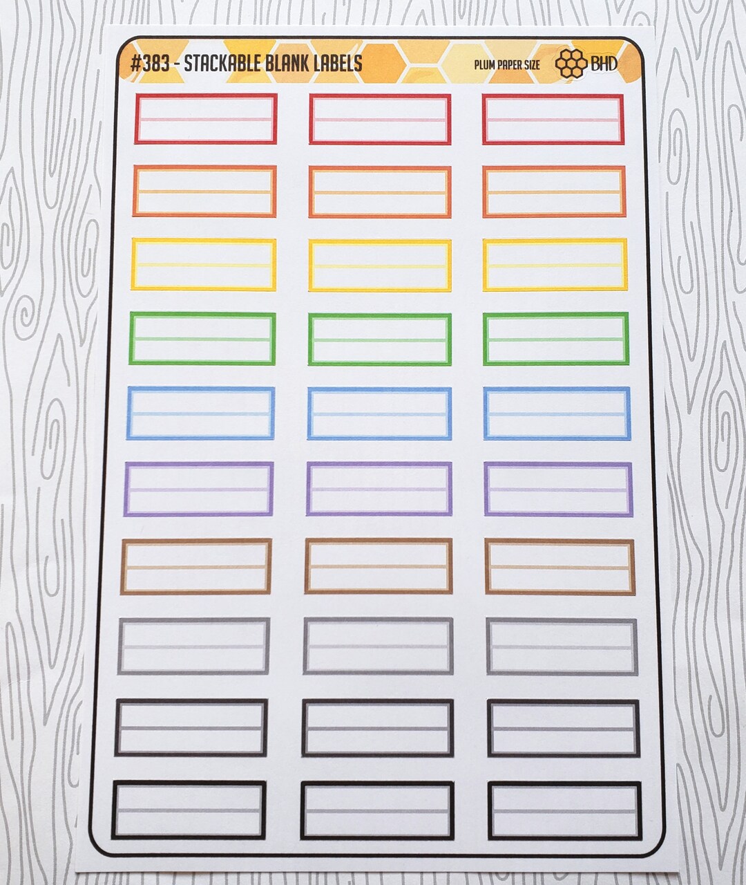 Stackable Inbox Labels Stackable Blank Labels // Simple Collection (set of 30) Item #383 - Etsy