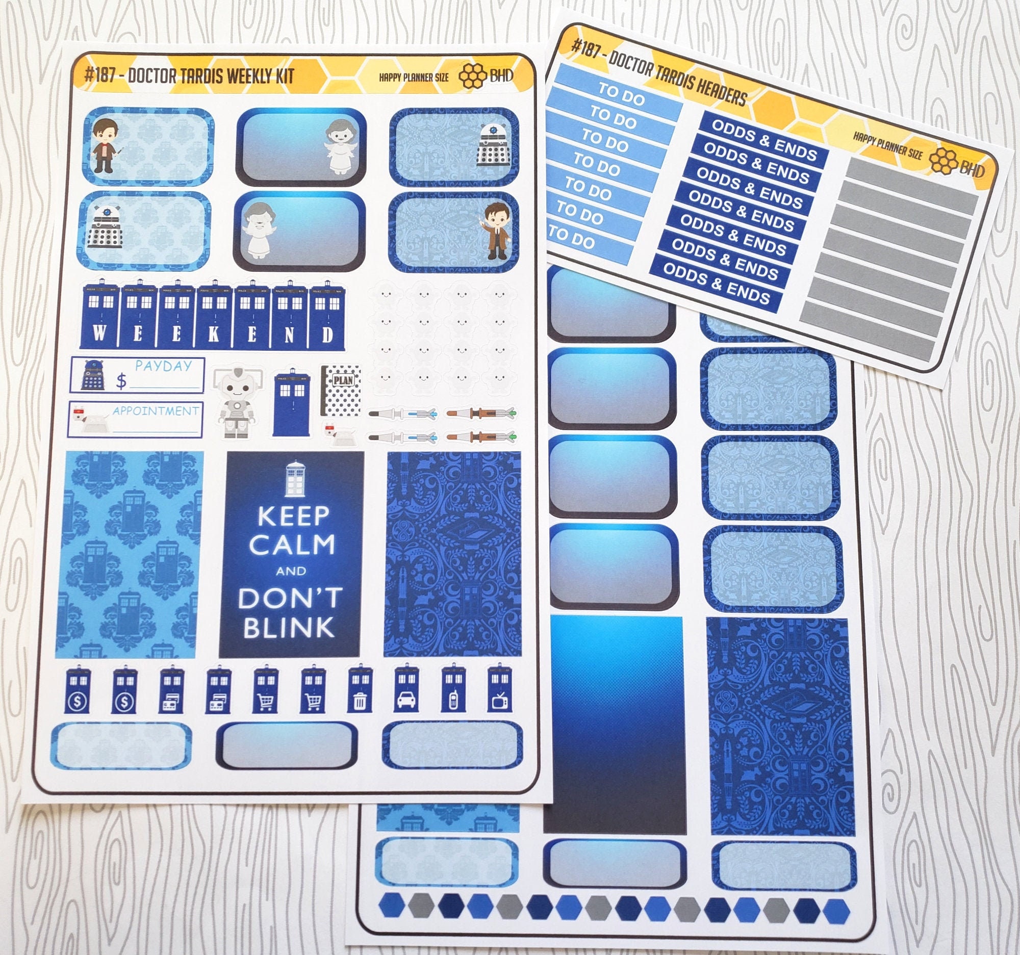 Doctor Telephone Booth Weekly Kit (Set of 37) Item #187