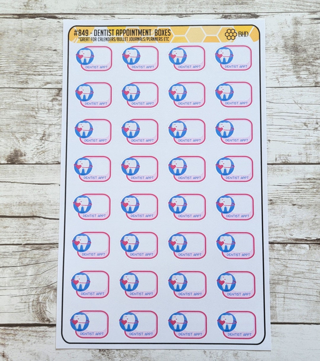 Dentist Appointment Boxes (set of 32) Item #849 - Etsy