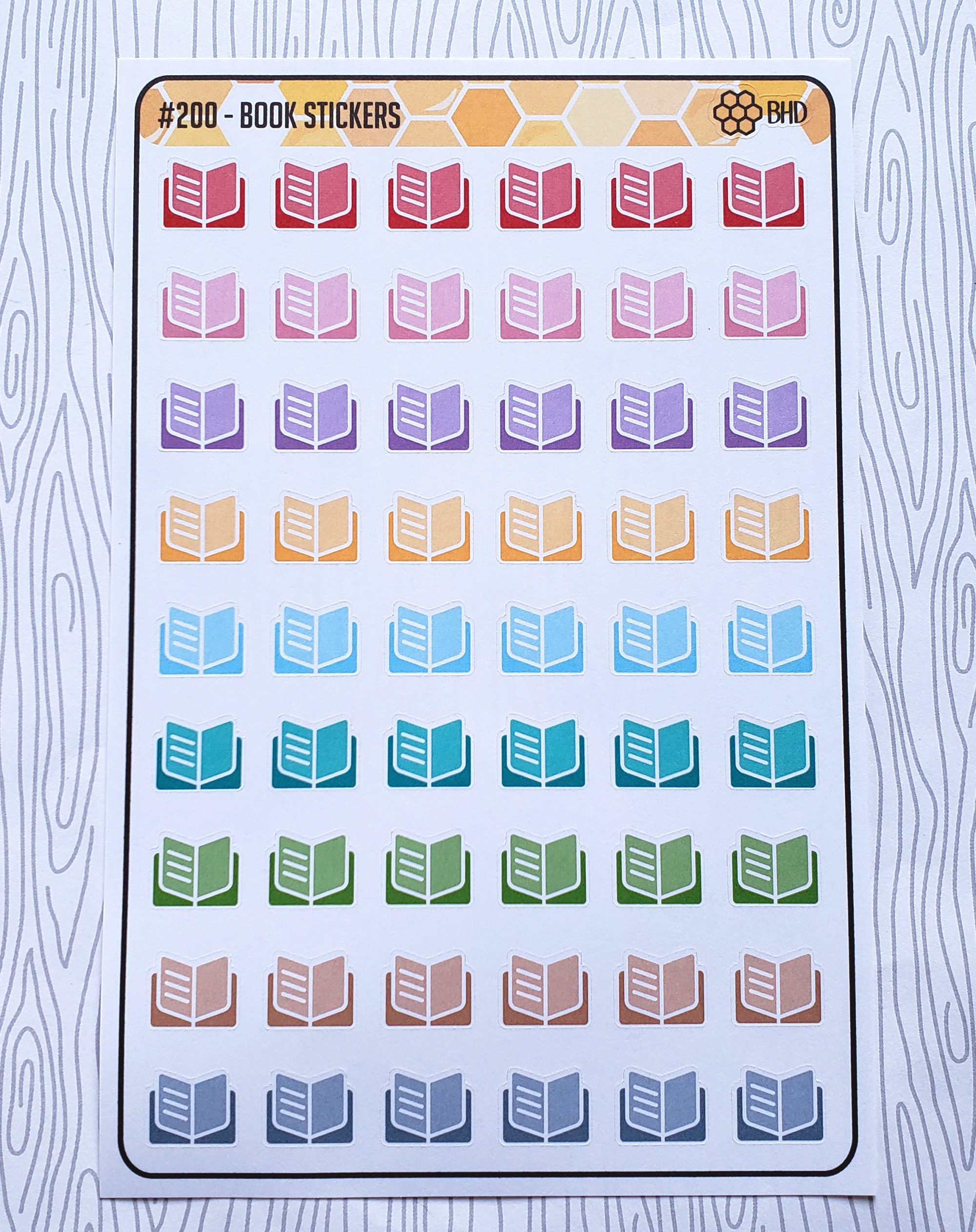 Book Stickers (set of 54) Item #200 - Etsy