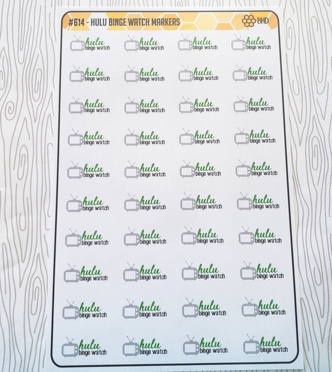 Hulu Binge Watch Markers set of 40 Item 614 Etsy