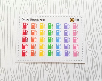 Bottled Bits // Gas Pump // Mini Stickers (Set of 35) Item #748